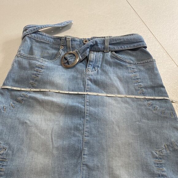 Madoc 90’s Y2K Denim Mini Skirt Light Wash Made In Europe Sz S - Picture 11 of 13